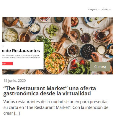“The Restaurant Market” una oferta gastronómica desde la virtualidad