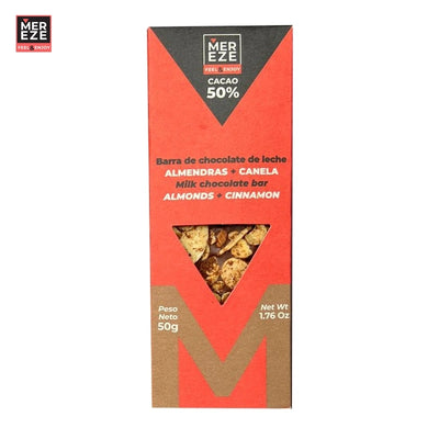 Chocolate Semi Amargo al 50% con Almendras y Canela x 50 gr-Chocolates-Mereze-Eatsy Market