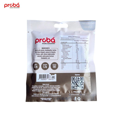 Galleta de Avena, Linaza y Cafe sin Azucar x 3 pack de 45 gr-Pasabocas y Snacks-Proba-Eatsy Market