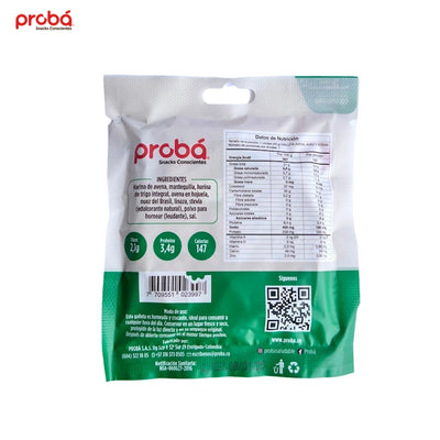 Galleta de Avena, Linaza y Nuez sin Azucar x 3 pack de 45 gr-Pasabocas y Snacks-Proba-Eatsy Market