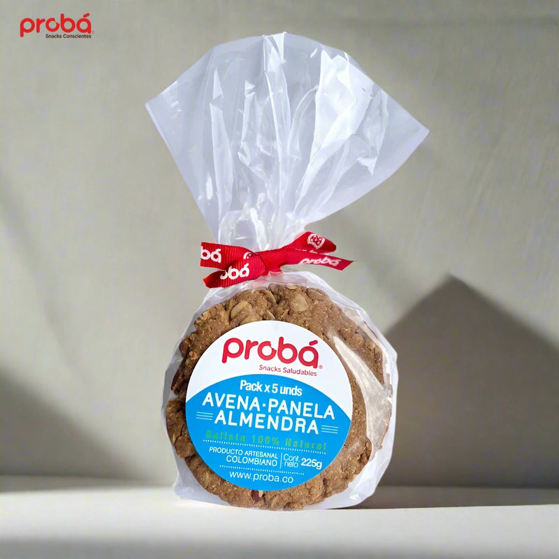Galleta de Avena, Panela y Almendra x 5 pack de 45 gr-Pasabocas y Snacks-Proba-Eatsy Market
