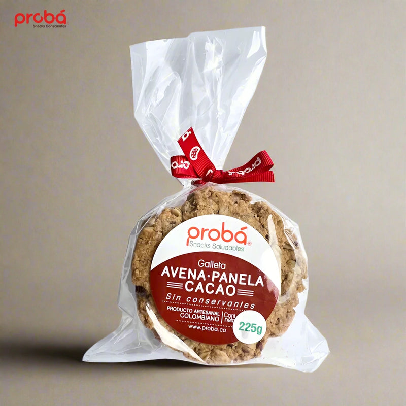 Galleta de Avena, Panela y Cacao x 5 pack de 45 gr-Pasabocas y Snacks-Proba-Eatsy Market