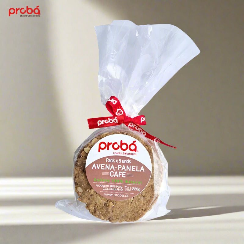 Galleta de Avena, Panela y Cafe x 5 pack de 45 gr-Pasabocas y Snacks-Proba-Eatsy Market