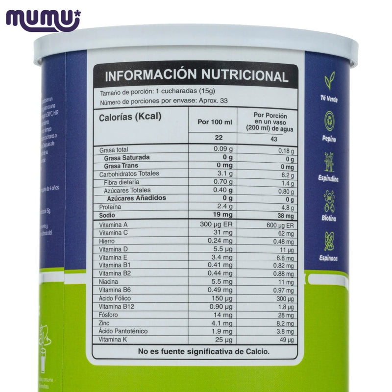 Batido Verde en Polvo x 500 gr (33 porc)-Bebidas-Mumu-Eatsy Market