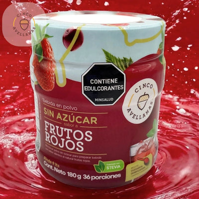 Bebida en Polvo de Frutos Rojos Sin Azucar x 36 porc (180 gr)-Despensa-Cinco Avellanas-Eatsy Market