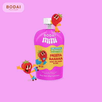 Bodai Mini Fresita Banana x 3 Pack de 80 gr-Bebidas-Bodai-Eatsy Market
