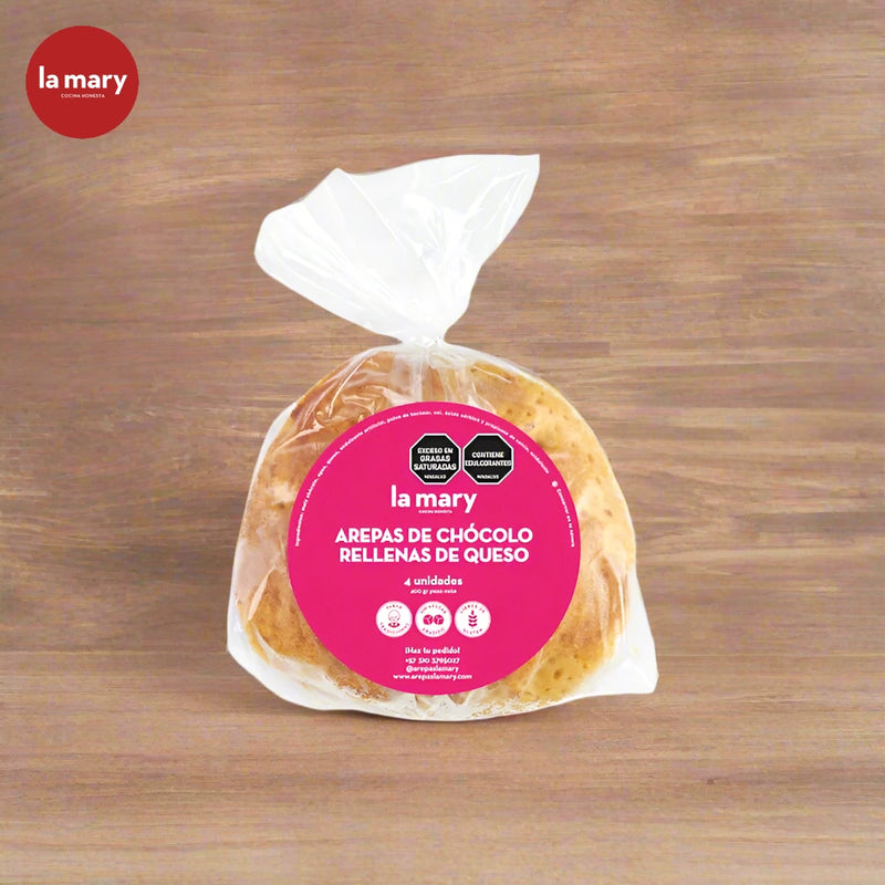 Arepa de Chocolo sin Azucar Rellena de Queso x 4 und-Cereales y Granos-La Mary-Eatsy Market
