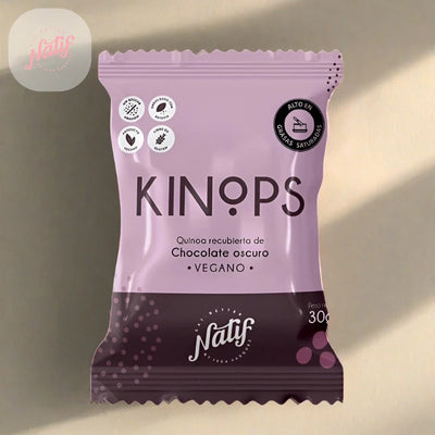 Kinops de Chocolate Oscuro al 60% x 30 gr-Pasabocas y Snacks-Natif-Eatsy Market