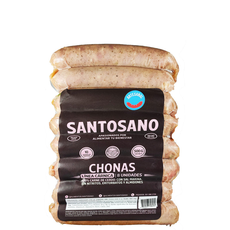 Chorizos Artesanales Santo Sano x 8 Unds-Santosano-Eatsy Market