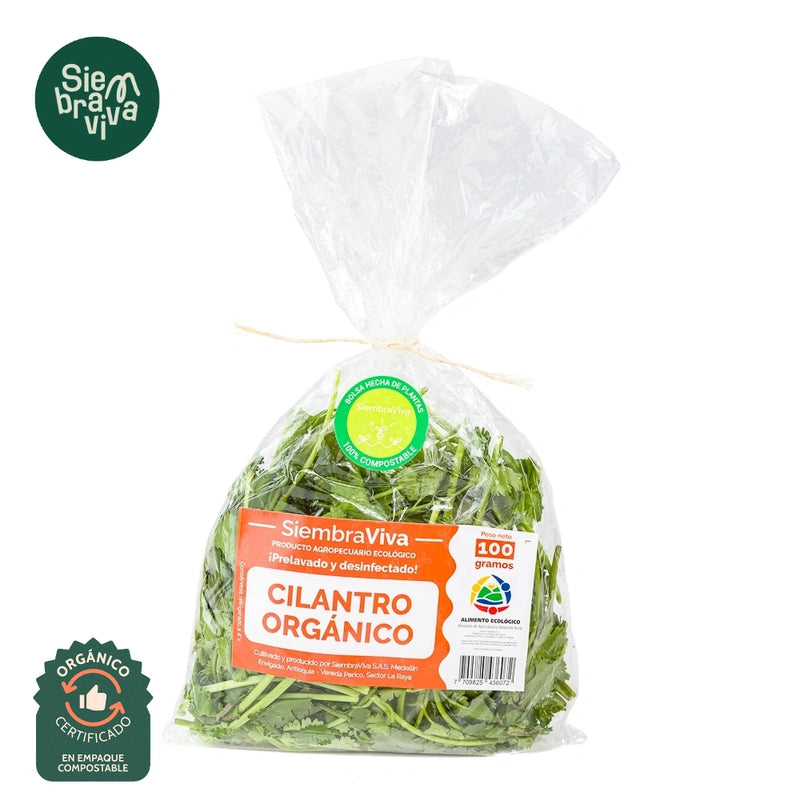 Cilantro Organico SiembraViva x 100 gr-Vegetales-SiembraViva-Eatsy Market