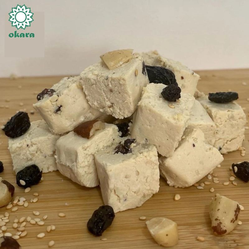 Queso Tofu con Frutos Secos-Proteínas-Okara-x 80 gr (3 porc)-Eatsy Market