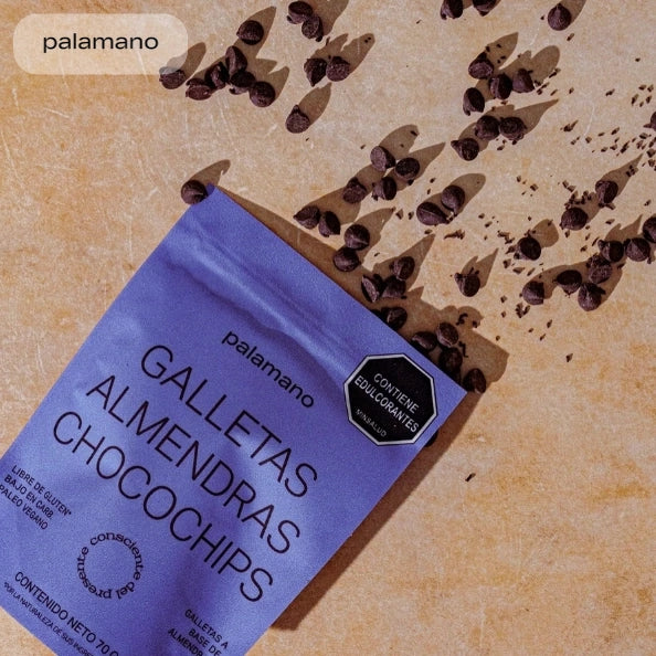 Galletas de Almendra Chocochips x 70 gr-Pasabocas y Snacks-Palamano-Eatsy Market