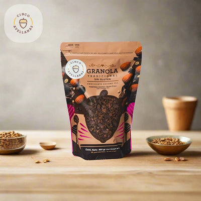 Granola Tradicional de Chocolate Oscuro x 450 gr (15 porc)-Despensa-Cinco Avellanas-Eatsy Market