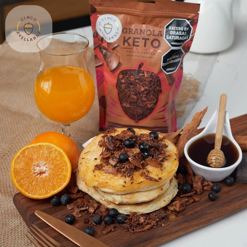 Granola Keto de Chocolate y Canela x 400 gr (13 porc)-Despensa-Cinco Avellanas-Eatsy Market