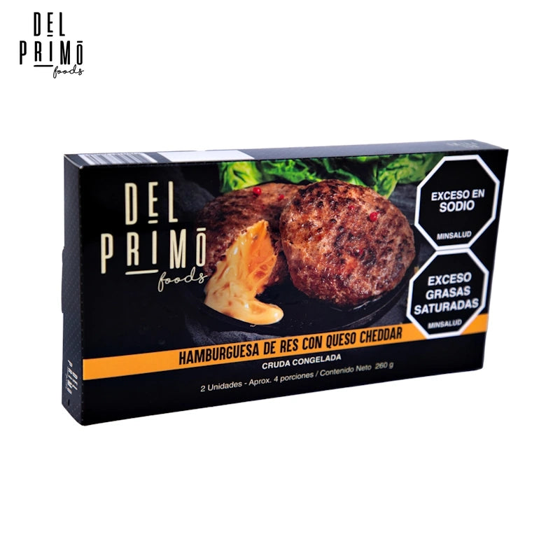 Carne de Hamburguesa de Cheddar x 2 und-Proteínas-Del Primo-Eatsy Market