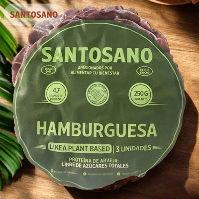 Hamburguesa Plant Based x 3 und (250 gr)-Proteínas-Santosano-Eatsy Market