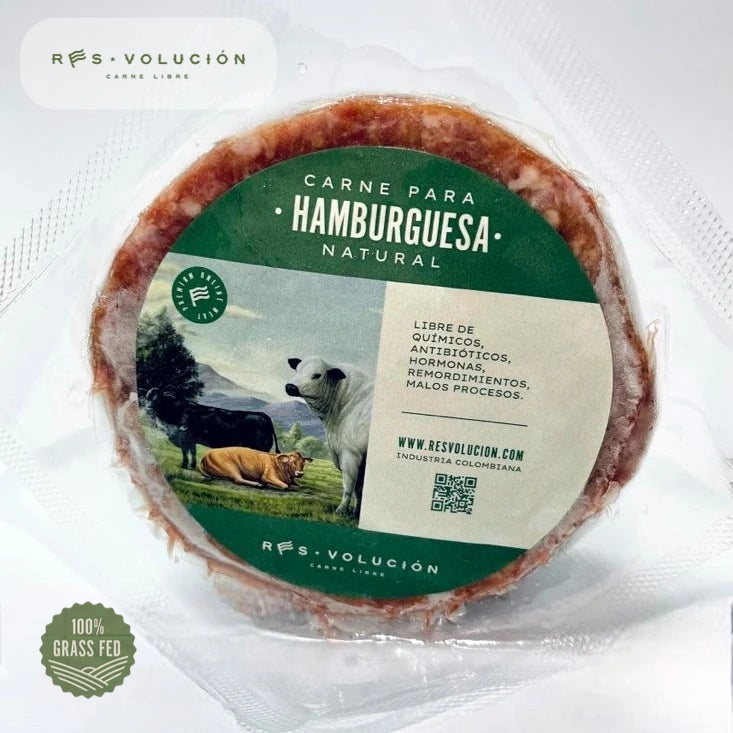 Carne de Hamburguesa de Res x 5 und de 100 gr-Proteínas-Resvolucion-Eatsy Market