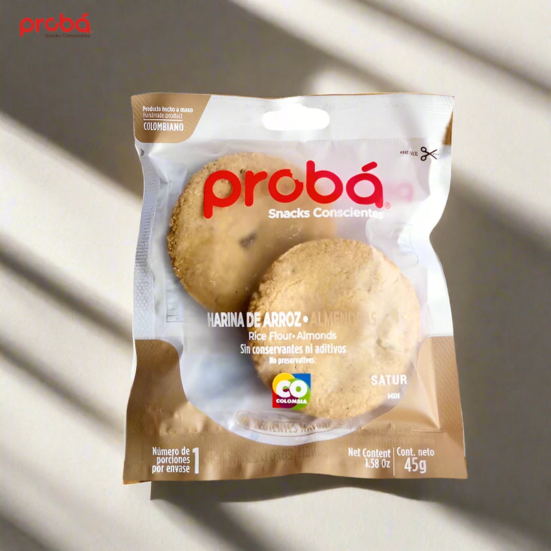 Galleta de Arroz y Almendras x 3 pack de 45 gr-Pasabocas y Snacks-Proba-Eatsy Market