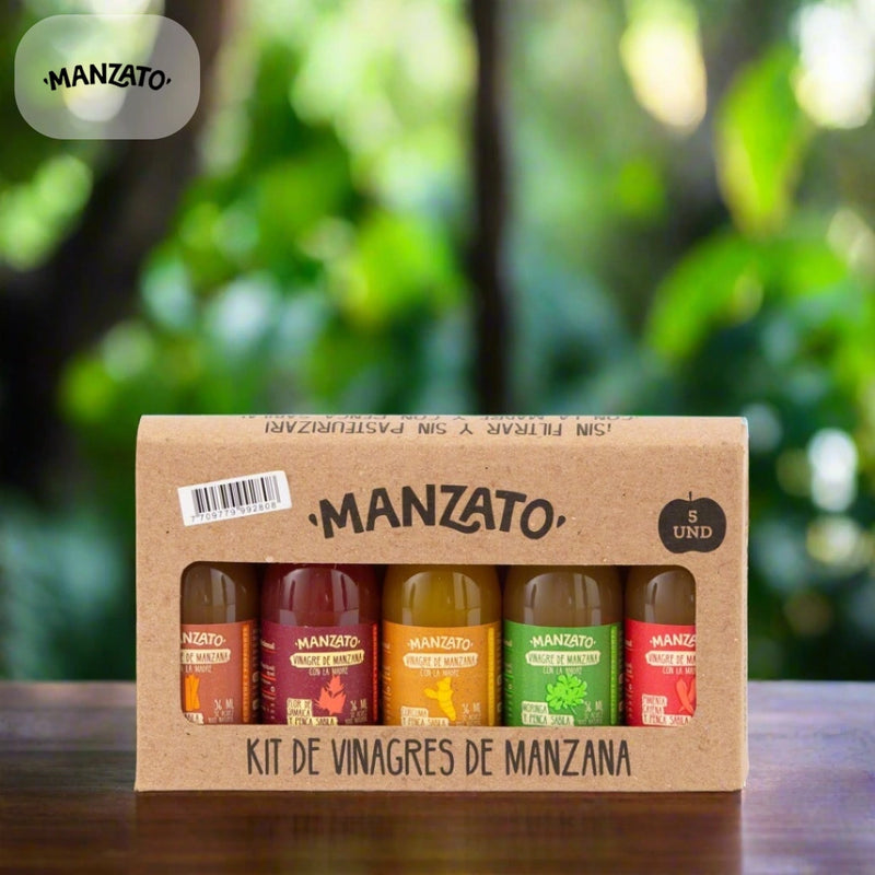 Kit Mini Vinagres con Súper Alimentos x 5 und-Despensa-Manzato-Eatsy Market