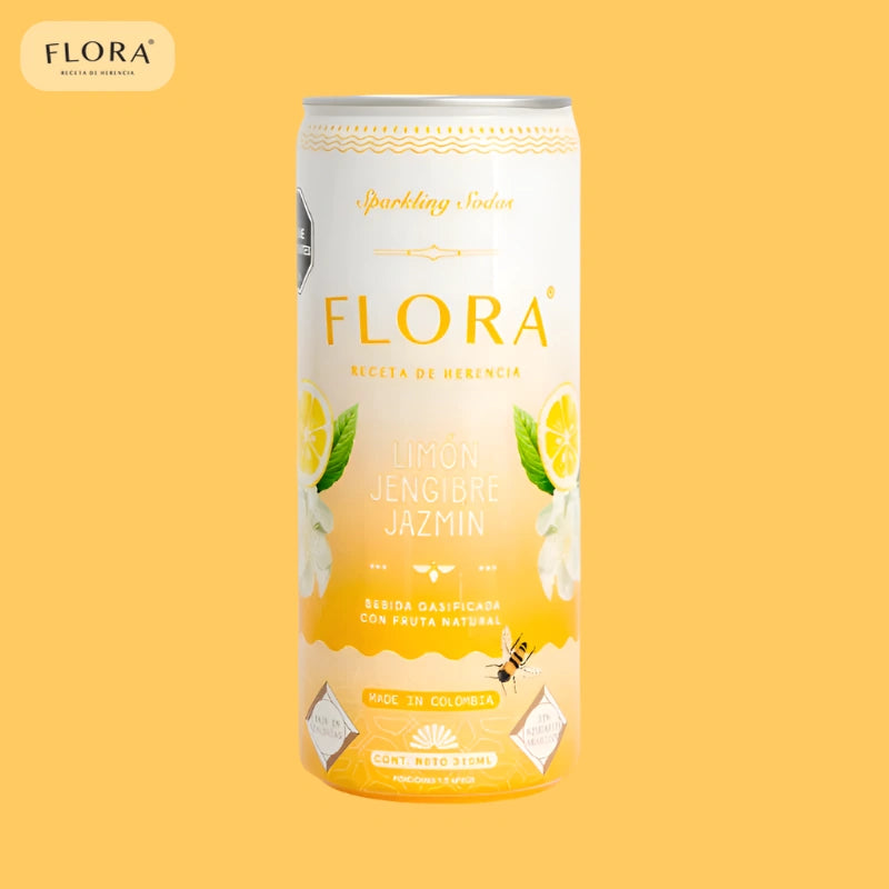 Soda Jengibre Limon Jazmin x 310 ml-Bebidas-Flora-Eatsy Market