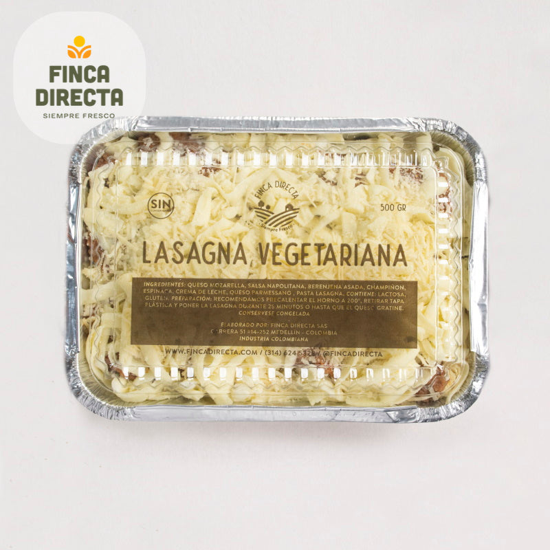 Lasagna Vegetariana x 2 porc (500 gr)-Moldes-Finca Directa-Eatsy Market