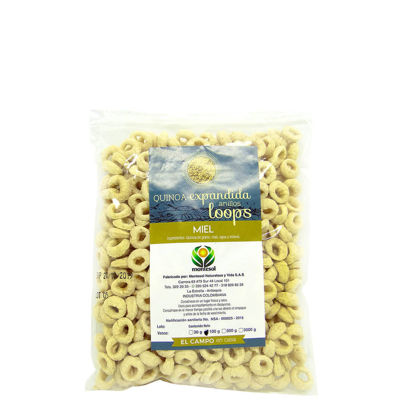 Loops Quinua Expandida Miel x 100 gr-Granola y cereales-MonteSol-Eatsy Market