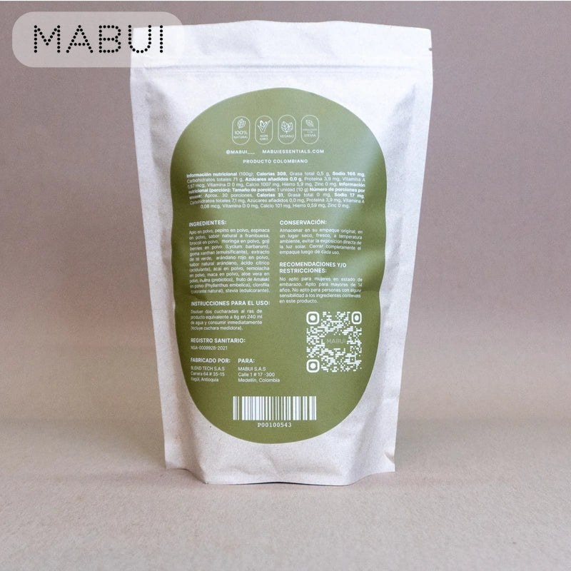 Pure Greens x 300 gr (30 porc)-Bebidas-Mabui-Eatsy Market