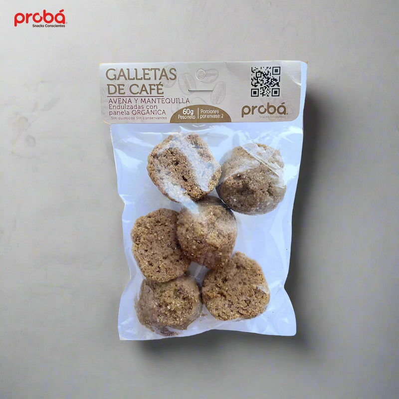 Mini Galletas de Avena Sabor Cafe x 60 gr-Pasabocas y Snacks-Proba-Eatsy Market
