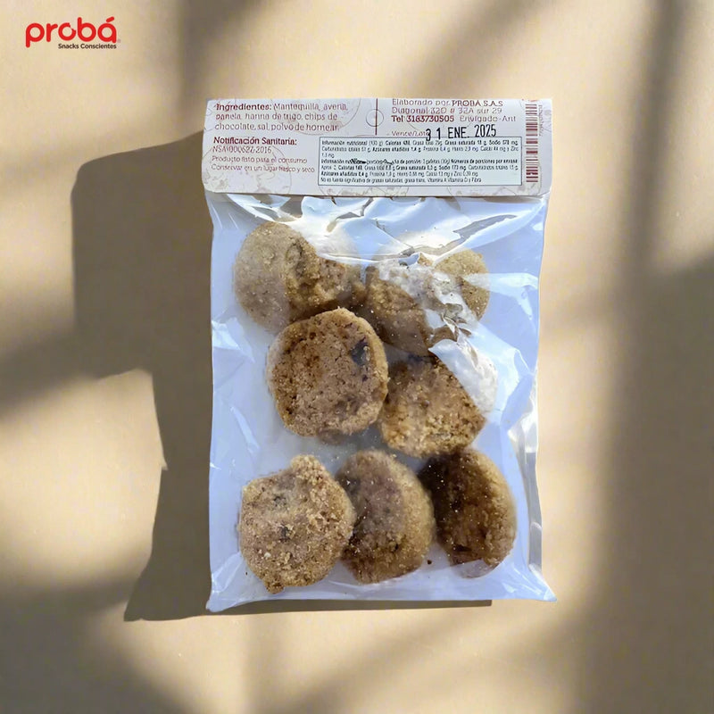 Mini Galletas de Avena Sabor Chips de Chocolate al 47% x 60 gr-Pasabocas y Snacks-Proba-Eatsy Market