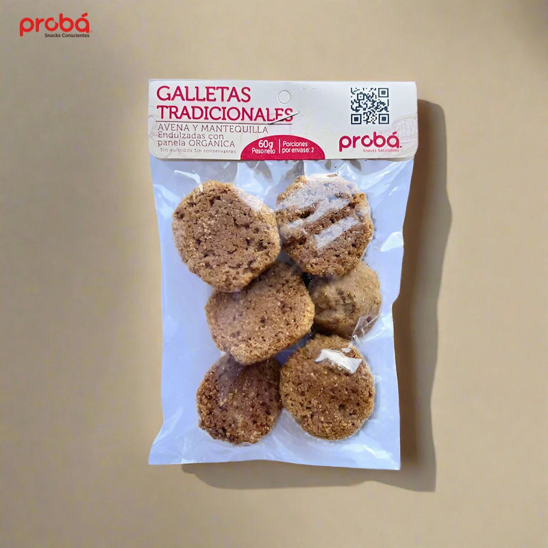 Mini Galletas de Avena Sabor Tadicional x 60 gr-Pasabocas y Snacks-Proba-Eatsy Market