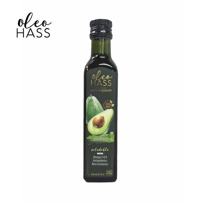 Aceite de Aguacate Extra Virgen Sabor a Albahaca x 250 ml-Despensa-Oleo Hass-Eatsy Market
