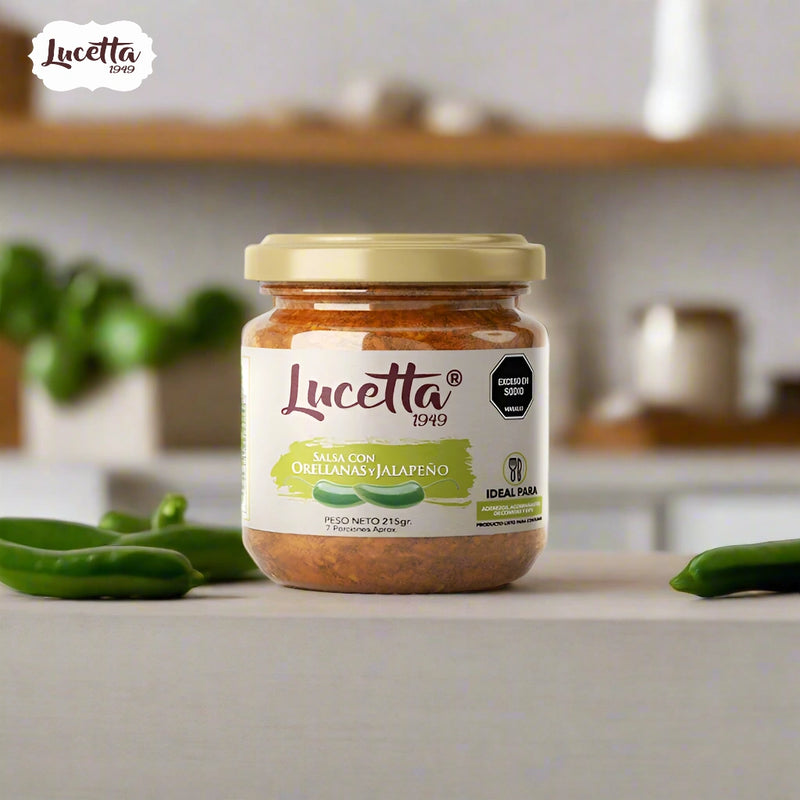 Salsa de Orellanas con Jalapeños x 215 gr-Salsas-Lucetta-Eatsy Market