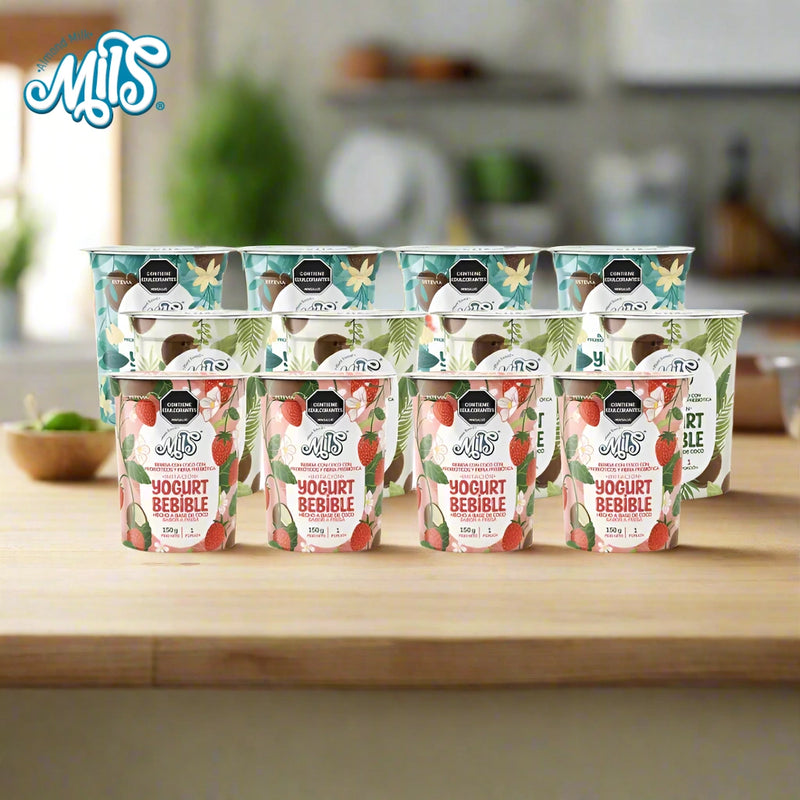 Yogurt de Coco Bebible Pack x 12 und-Bebidas-Mils-Fresa-Eatsy Market