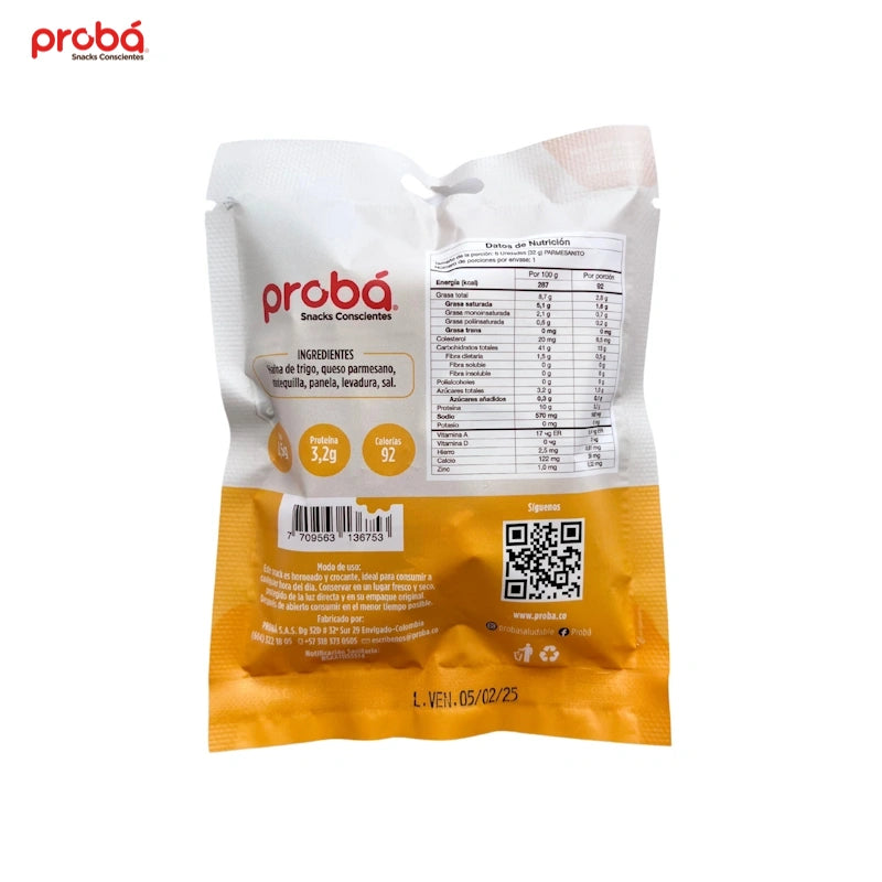 Parmesanitos Proba x 3 pack de 32 gr-Pasabocas y Snacks-Proba-Eatsy Market