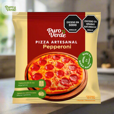 Pizza Artesanal Pepperoni x 1 porc (145 gr)-EatsyBox-Puro Verde-Eatsy Market