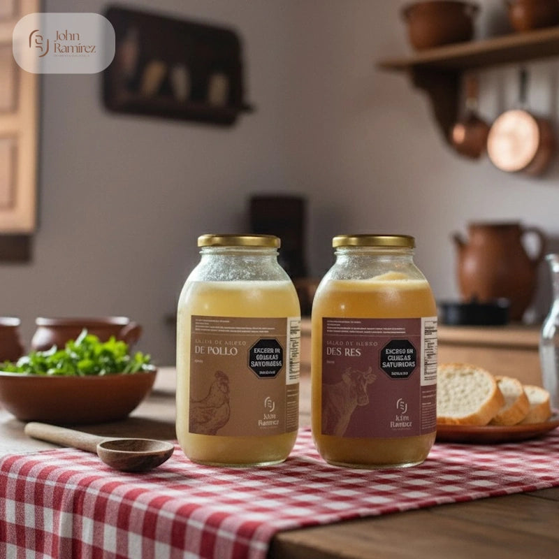 Duo Caldos de Hueso en Cocción Lenta x 2 de 850 ml-Proteínas-John Ramirez-Eatsy Market
