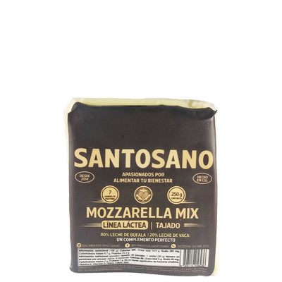 Queso Mozzarela De Bufala Tajado x 250 gr-Santosano-Eatsy Market