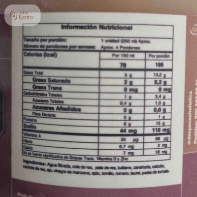 Caldo de Hueso de Res en Cocción Lenta x 850 ml