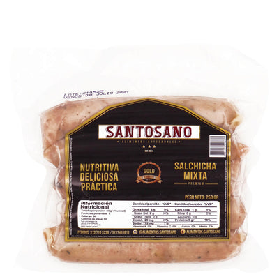 Salchicha De Pavo Y Pollo Santo Sano x 250 Gr-Santosano-Eatsy Market