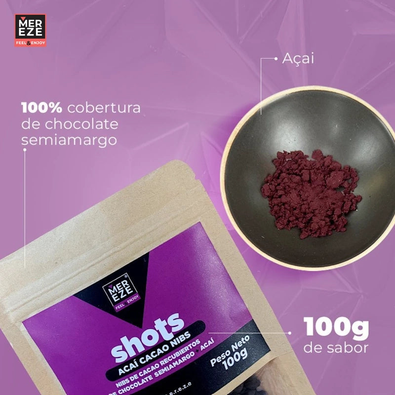 Shots al 70% con Nibs de Cacao y Acai x 100 gr-Chocolates-Mereze-Eatsy Market