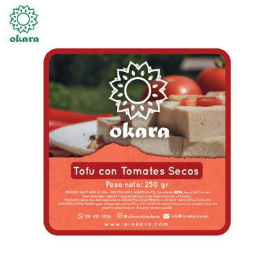 Queso Tofu de Tomates Secos-Proteínas-Okara-x 80 gr (3 porc)-Eatsy Market