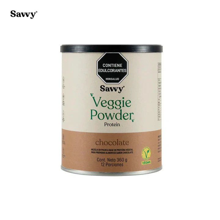 Proteína Veggie Powder de Chocolate-Proteínas-Savvy-x 360 gr-Eatsy Market