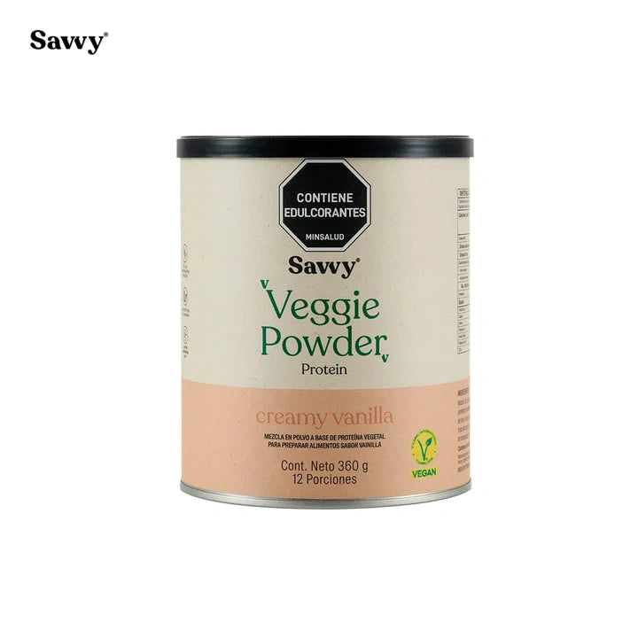 Proteína Veggie Powder Creammy de Vainilla-Proteínas-Savvy-x 360 gr-Eatsy Market