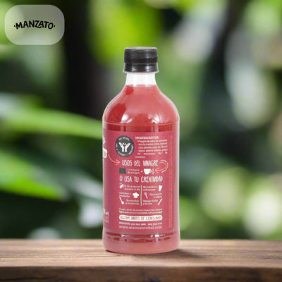 Vinagre de Manzana con Flor de Jamaica y Penca Sabila-Despensa-Manzato-x 500 ml-Eatsy Market