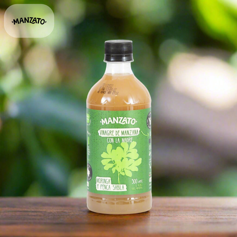 Vinagre de Manzana con Moringa y Penca Sabila-Despensa-Manzato-x 500 ml-Eatsy Market