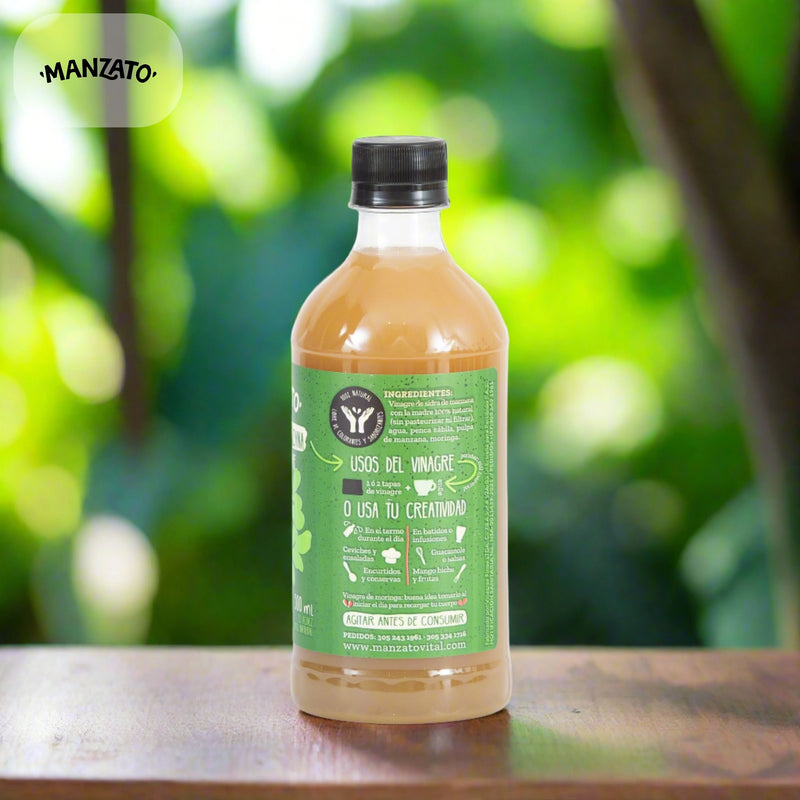 Vinagre de Manzana con Moringa y Penca Sabila-Despensa-Manzato-x 500 ml-Eatsy Market