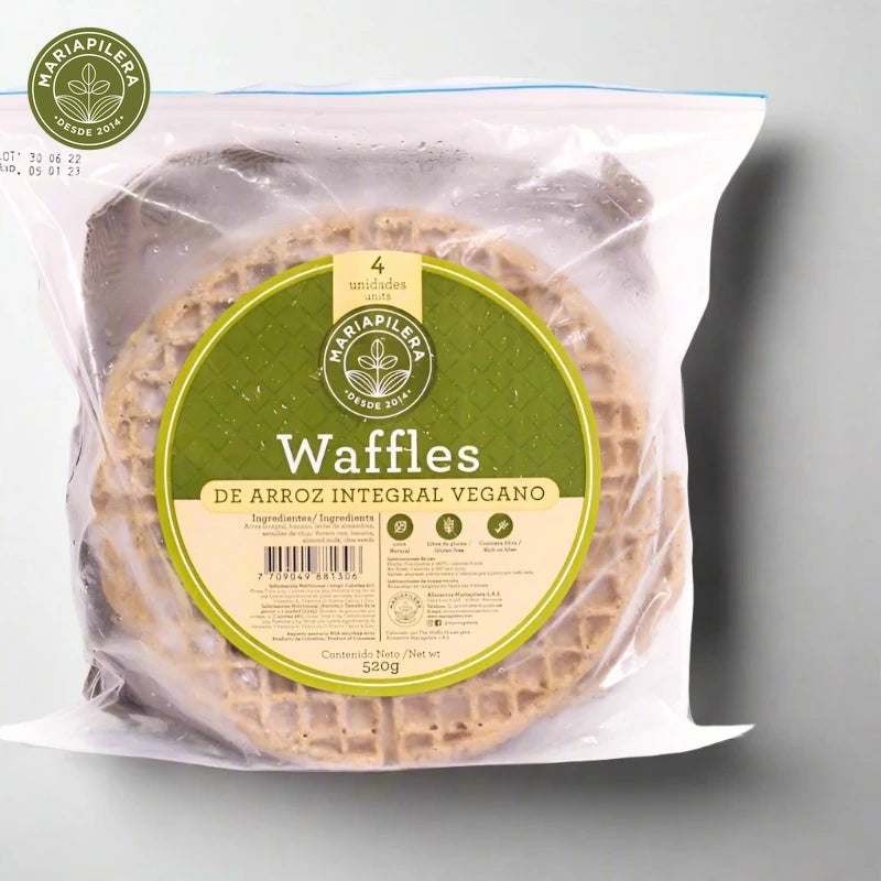 Waffle de Arroz Integral Vegano x 4 und-Pasabocas y Snacks-Mariapilera-Eatsy Market