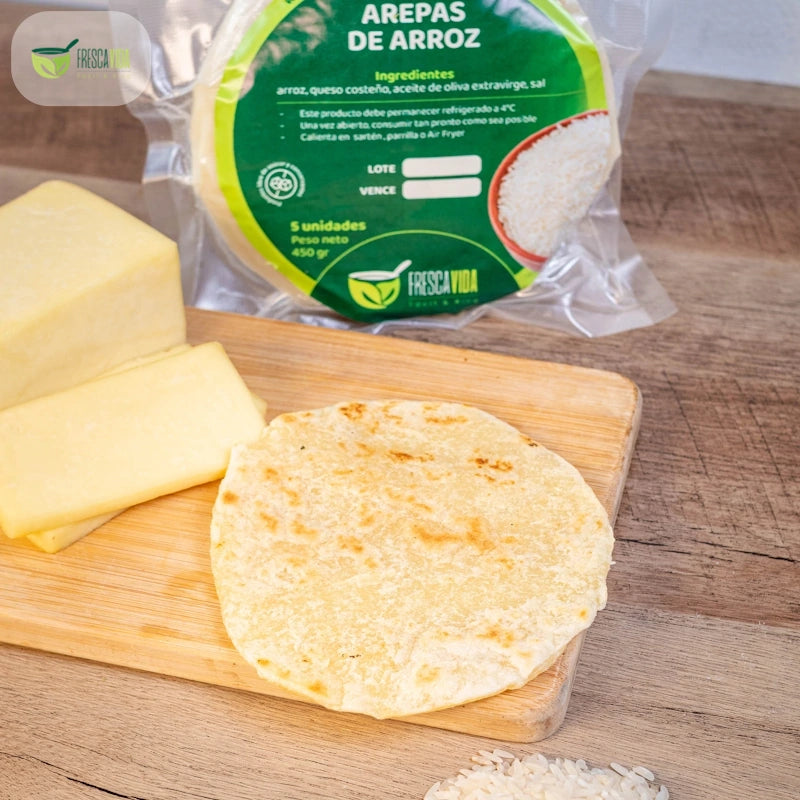 Arepa de Arroz y Queso Fresca Vida x 5 und-Cereales y Granos-Fresca Vida-Eatsy Market