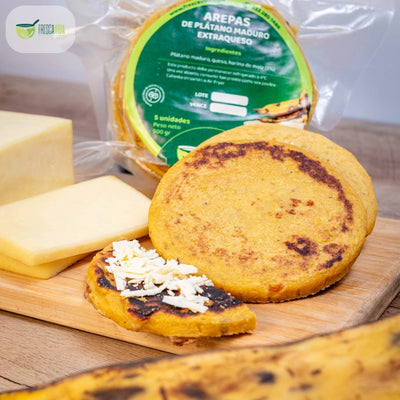 Arepa de Platano Maduro Extraqueso x 5 und-Cereales y Granos-Fresca Vida-Eatsy Market