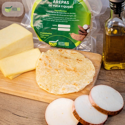 Arepa de Yuca y Queso Tipo Tela x 5 und-Cereales y Granos-Fresca Vida-Eatsy Market